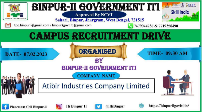 Campus Recruitment Drive-Atibir Industries Company Limited